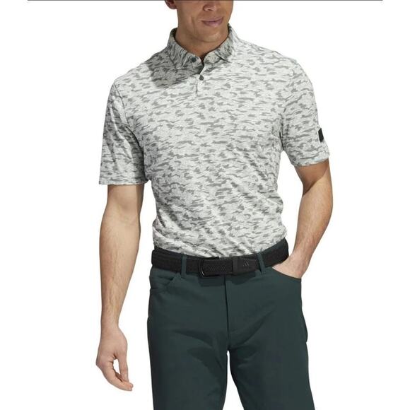 Adidas Go To Camo Golf Polo Green Medium NWT - Picture 1 of 10